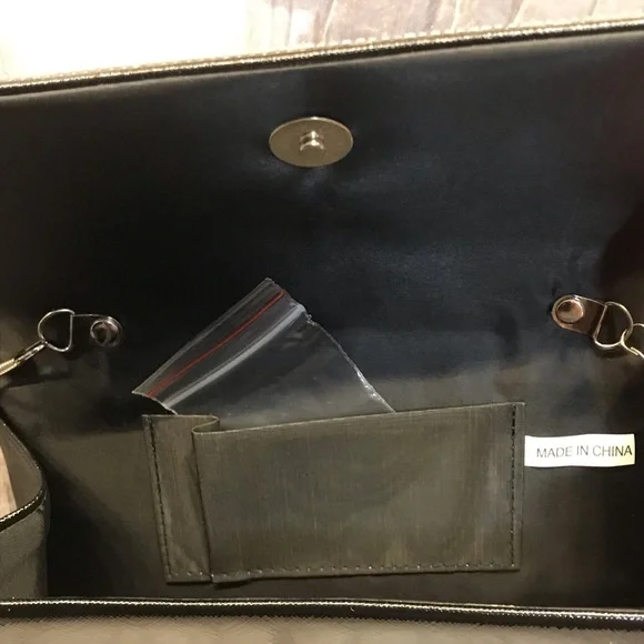 Elegant Silver and Blue Rhinestone Clutch - ZETA inspired - Picture 6 of 6